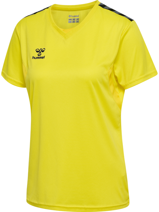 hmlAUTHENTIC PL JERSEY S/S WOMAN, BLAZING YELLOW, packshot
