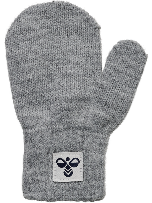 hmlMINI KNIT MITTENS 2-PACK, GREY MELANGE, packshot