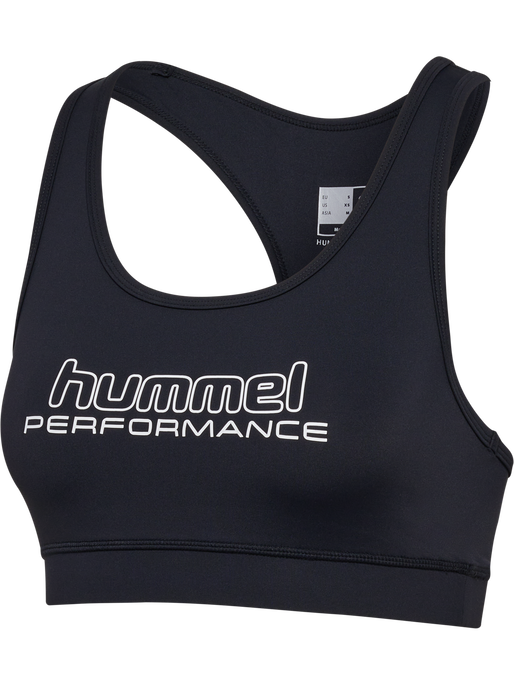 hmlTE FUNDAMENTAL SPORTS BRA, BLACK/WHITE, packshot