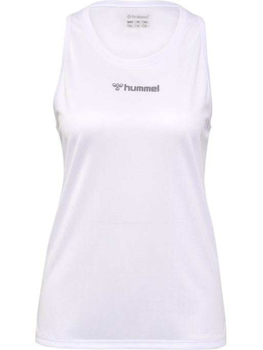 hmlRUN SINGLET S/L WOMAN, WHITE, packshot
