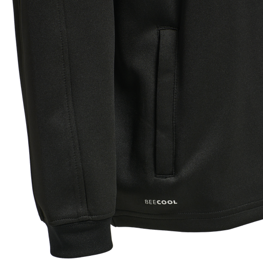 hmlCORE XK POLY KIDS SWEAT HOODIE, BLACK/BLACK, packshot