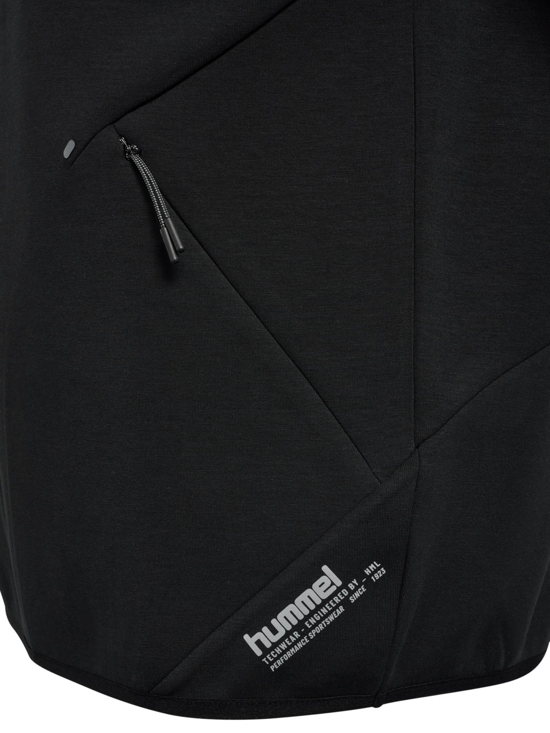 hmlTECH FLEECE HALFZIP, BLACK, packshot