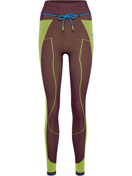 hmlSEAMLESS HIGH WAIST TIGHTS, FIG, packshot