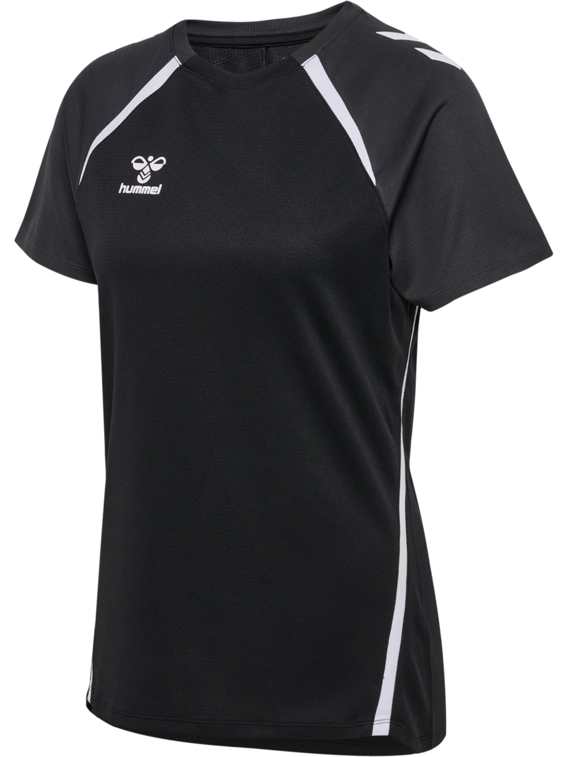 hmlLEAD 2.0 JERSEY S/S WOMAN, BLACK/ASPHALT, packshot