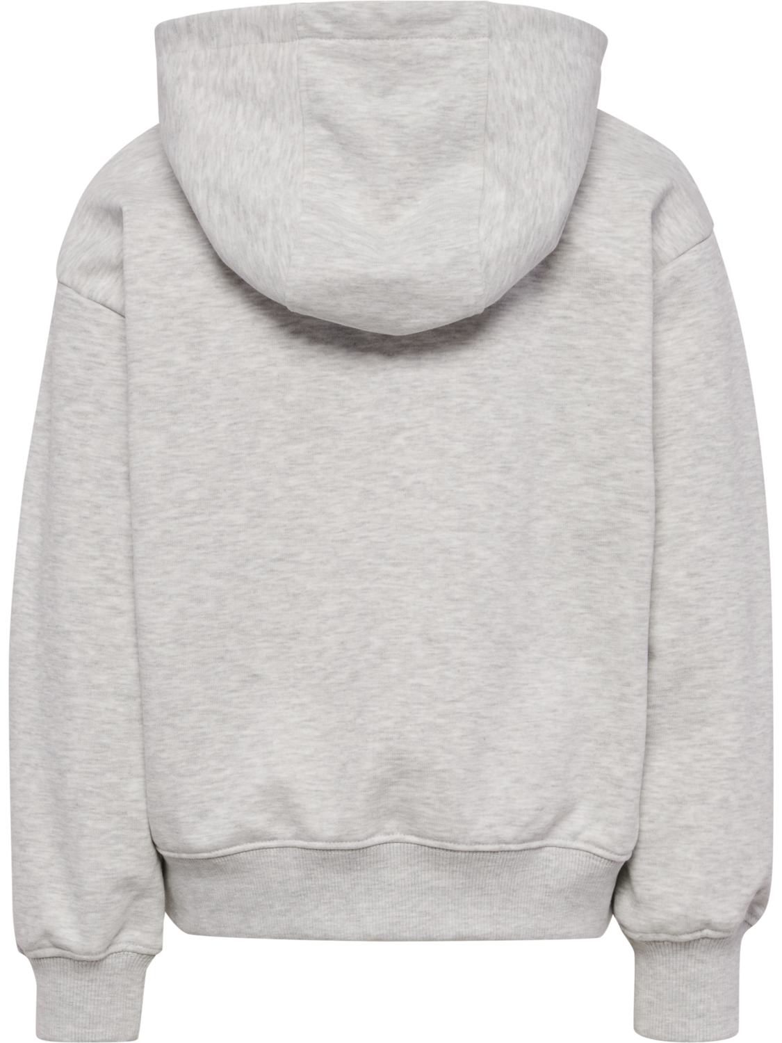 hmlJR BOXY HOODIE LOGO, LIGHT GREY MELANGE, packshot