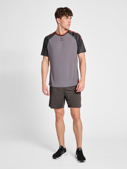 hmlPRO GRID GAME JERSEY S/S, QUIET SHADE, model