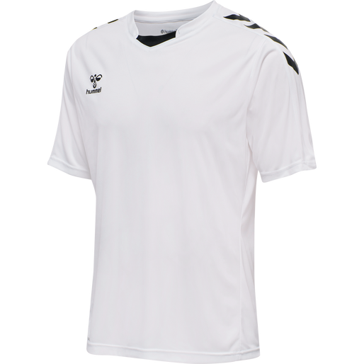 hmlCORE XK POLY JERSEY S/S, WHITE, packshot