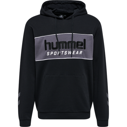 hmlLGC JULIAN HOODIE, BLACK, packshot