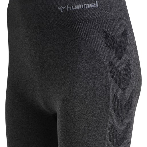 hmlCI SEAMLESS MID WAIST TIGHTS, BLACK MELANGE hmlCI SEAMLESS MID WAIST TIGHTS, BLACK MELANGE, packshot