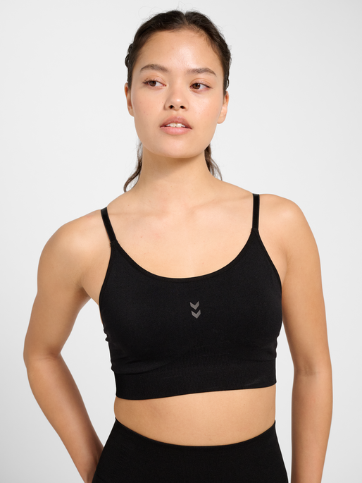 hmlFLOW PADDED BRA, BLACK, model