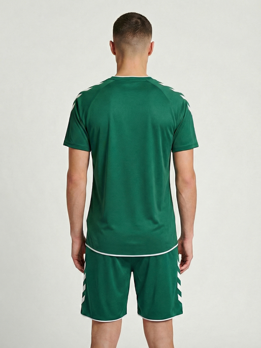 hmlCORE 2.0 JERSEY S/S, EVERGREEN/WHITE, model