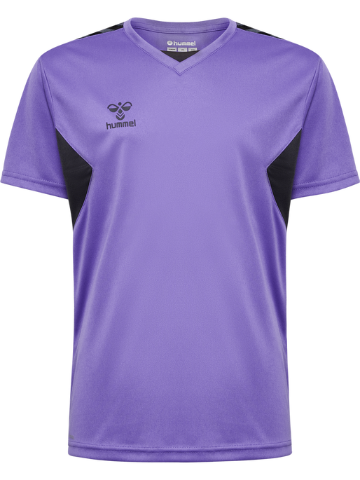 hmlAUTHENTIC PL JERSEY S/S KIDS, DAHLIA PURPLE/ASPHALT, packshot