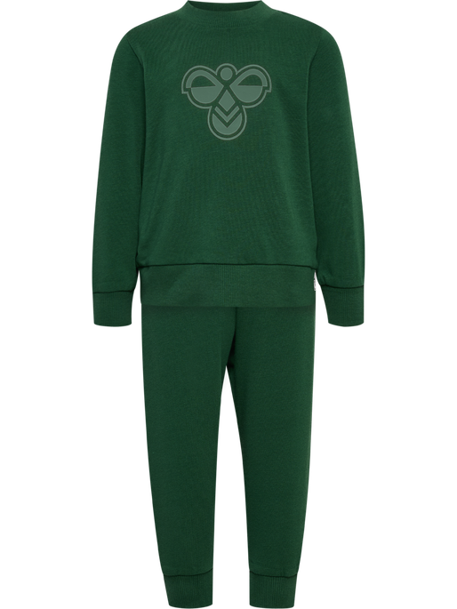 hmlMINI JERSEY CREWSUIT BEE, DARK GREEN, packshot