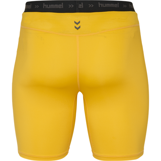 HML FIRST PERFORMANCE TIGHT SHORTS, SPORTS YELLOW, packshot