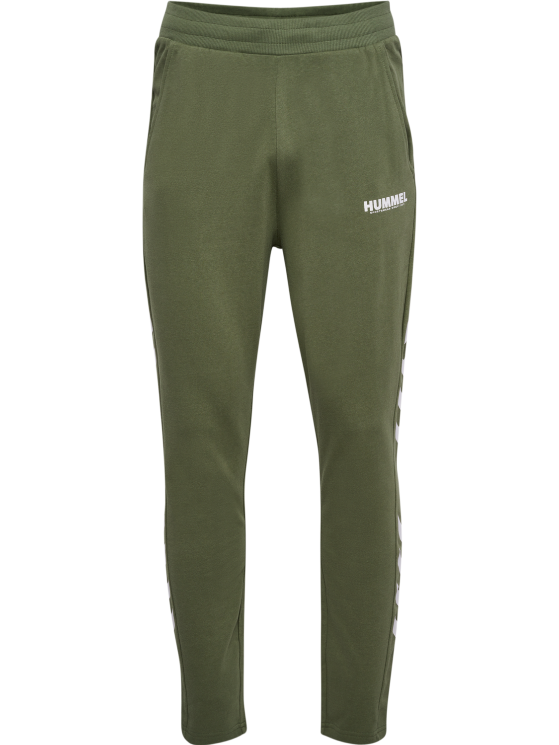 hmlLEGACY TAPERED PANTS, DEEP LICHEN GREEN, packshot
