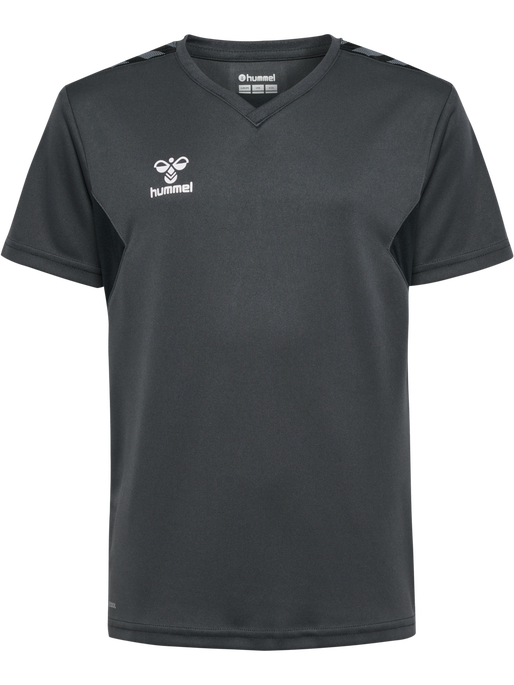 hmlAUTHENTIC PL JERSEY S/S KIDS, ASPHALT, packshot
