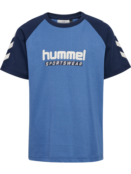 hmlJR LOGO T-SHIRT S/S, DUTCH BLUE, packshot