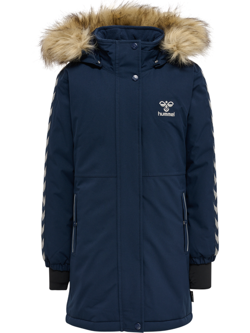 hmlLEAF TEX COAT, BLACK IRIS, packshot