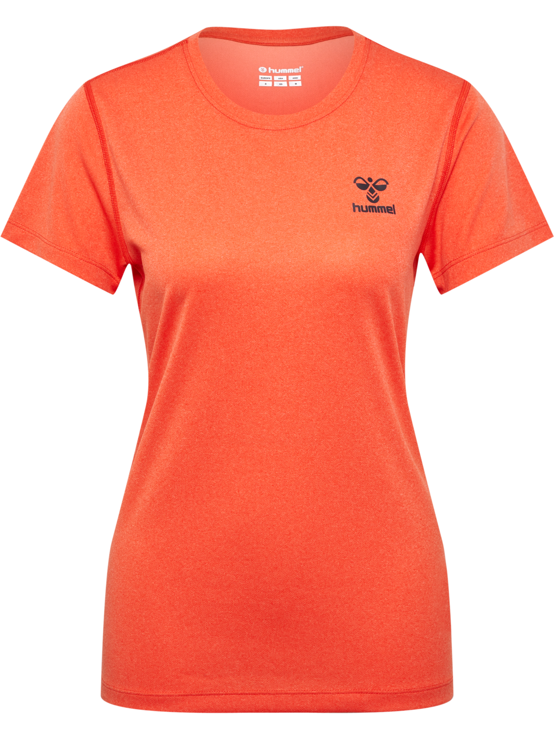 hmlSPRINT MEL T-SHIRT S/S WOMAN, SPICY ORANGE MELANGE, packshot