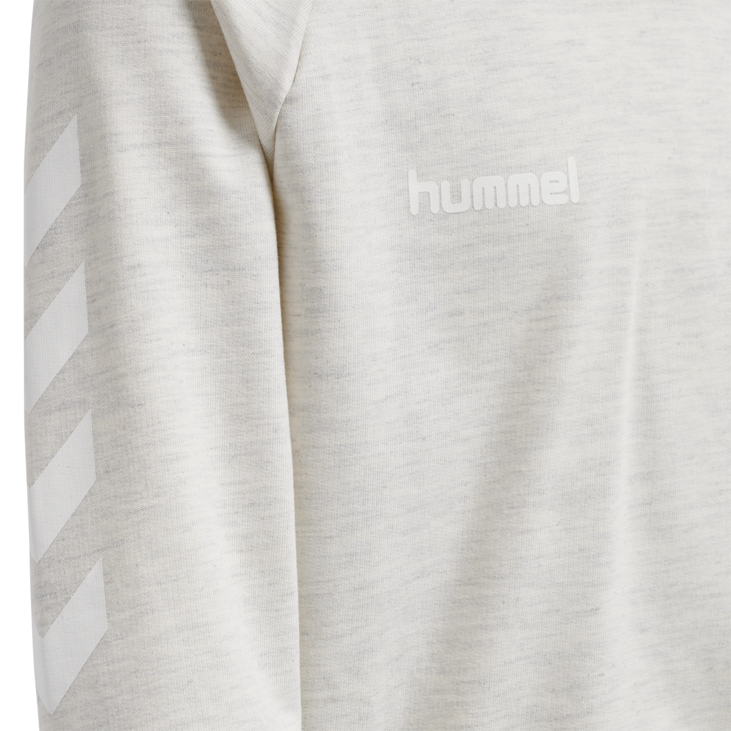 HMLGO KIDS COTTON HOODIE, EGRET MELANGE, packshot