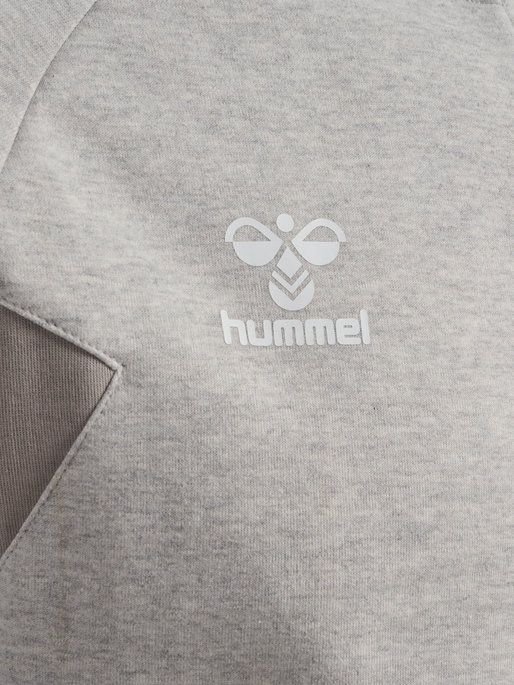 hmlTRAVEL ZIP HOODIE, LIGHT GREY MELANGE, packshot