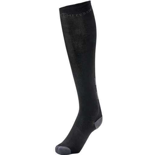 ELITE COMPRESSION SOCK, BLACK/ASPHALT, packshot