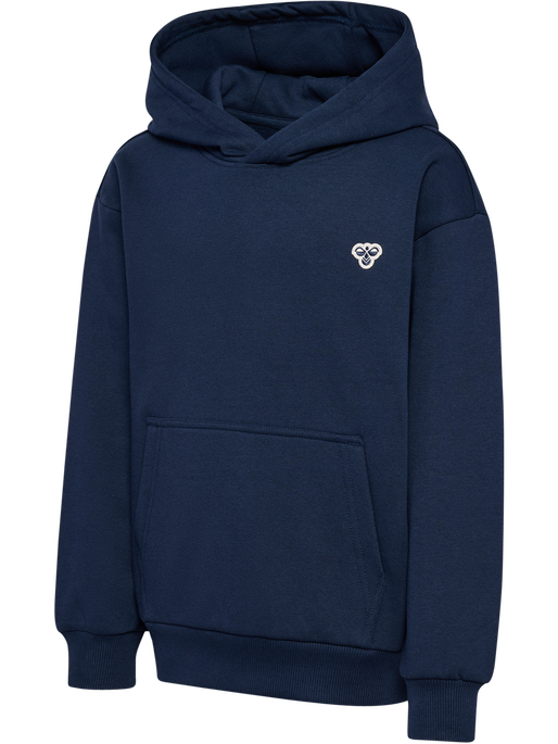 hmlJR LOOSE HOODIE BEE, DRESS BLUES hmlJR LOOSE HOODIE BEE, DRESS BLUES, packshot
