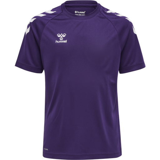 hmlCORE XK CORE POLY TEE S/S KIDS, ACAI/WHITE, packshot