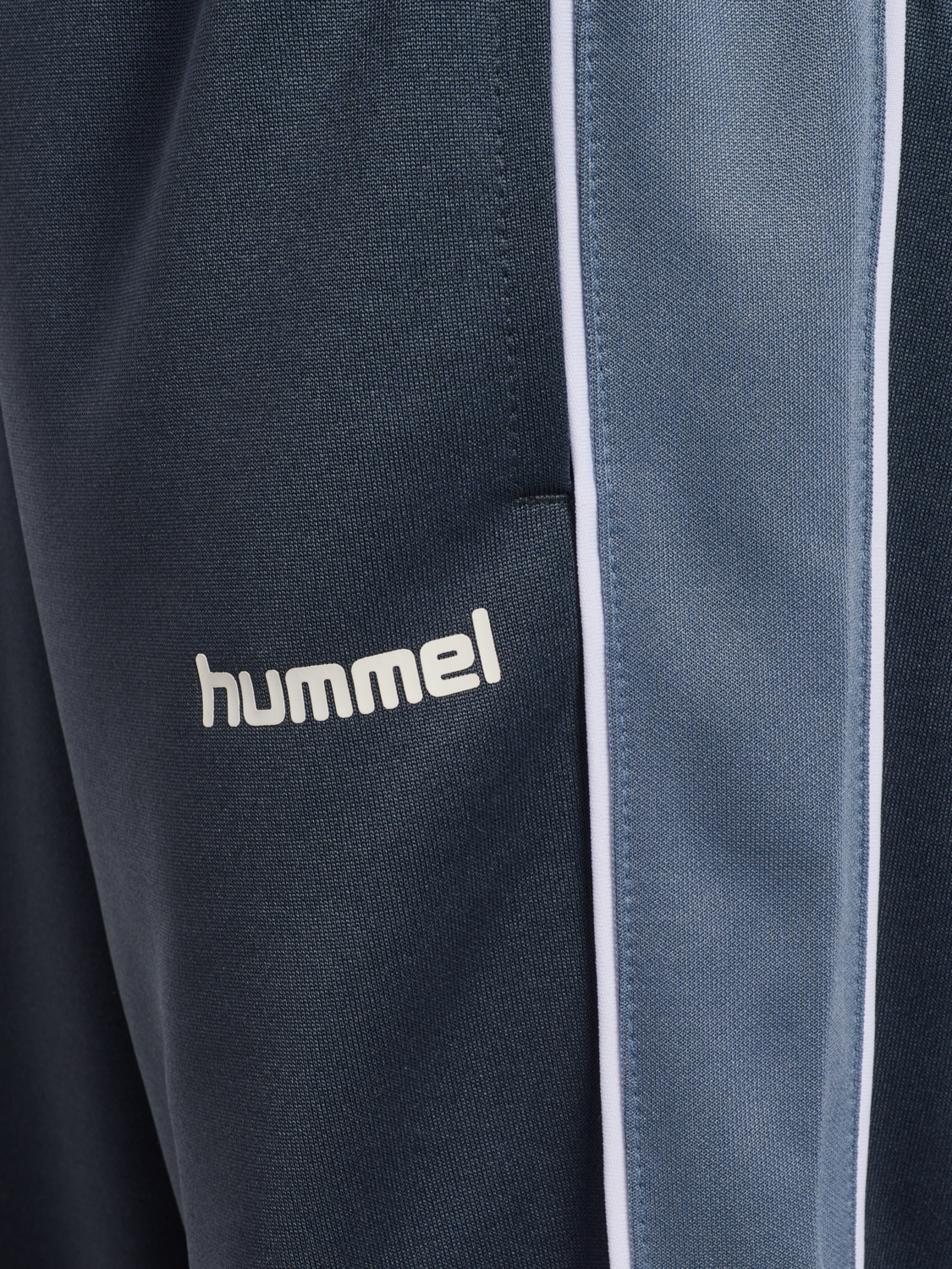 hmlJR REG POLY BLOCK PANTS, OMBRE BLUE, packshot