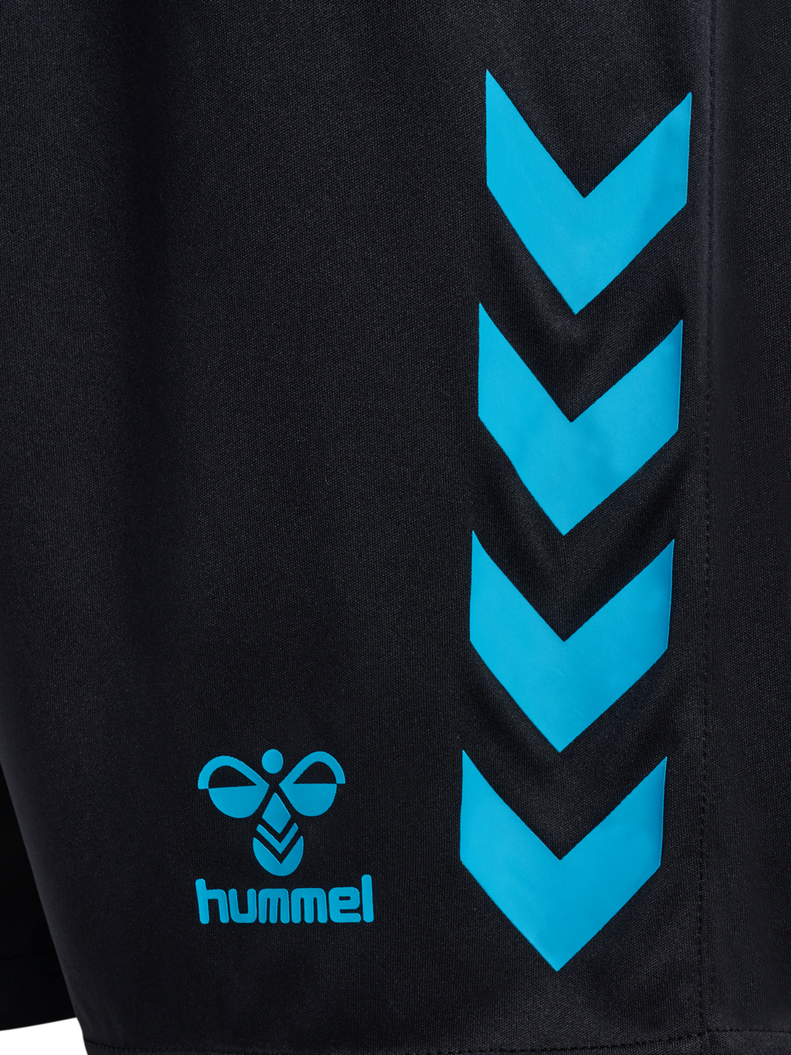 hmlGRAPHIC UNIVERSE SHORTS, BLACK/NEON BLUE, packshot