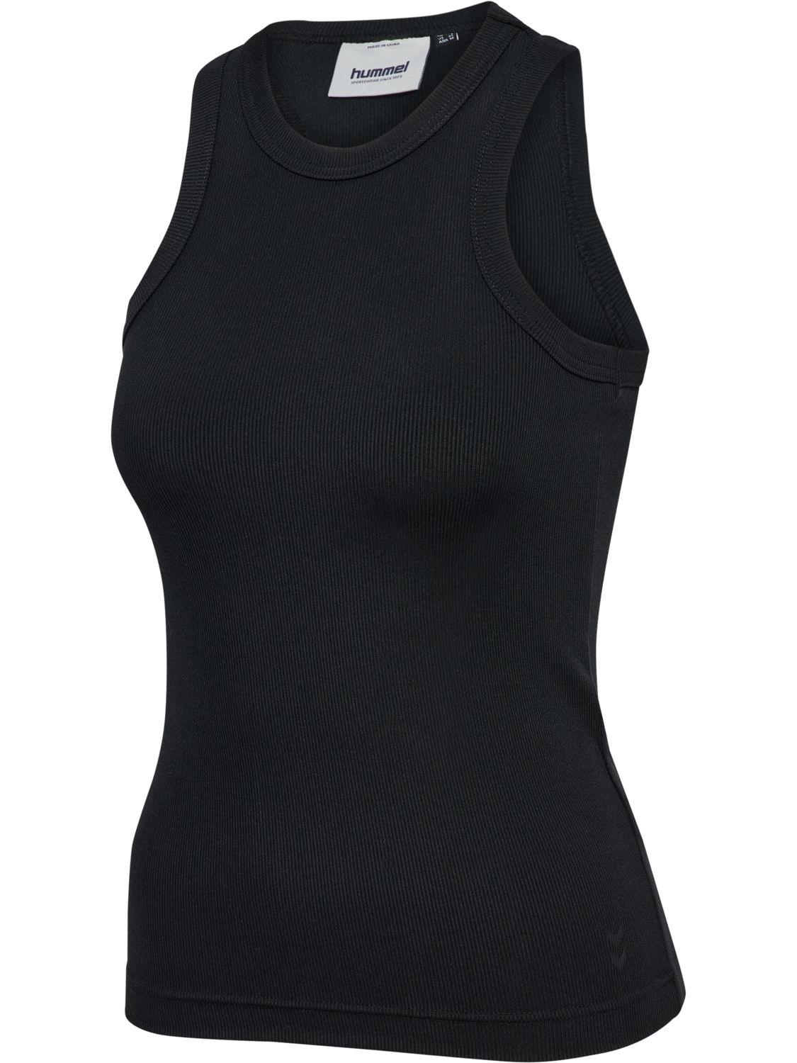 hmlPULSE RIB TANK TOP, BLACK, packshot