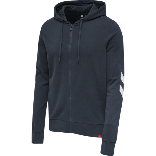 hmlLEGACY ZIP HOODIE PLUS, BLUE NIGHTS, packshot