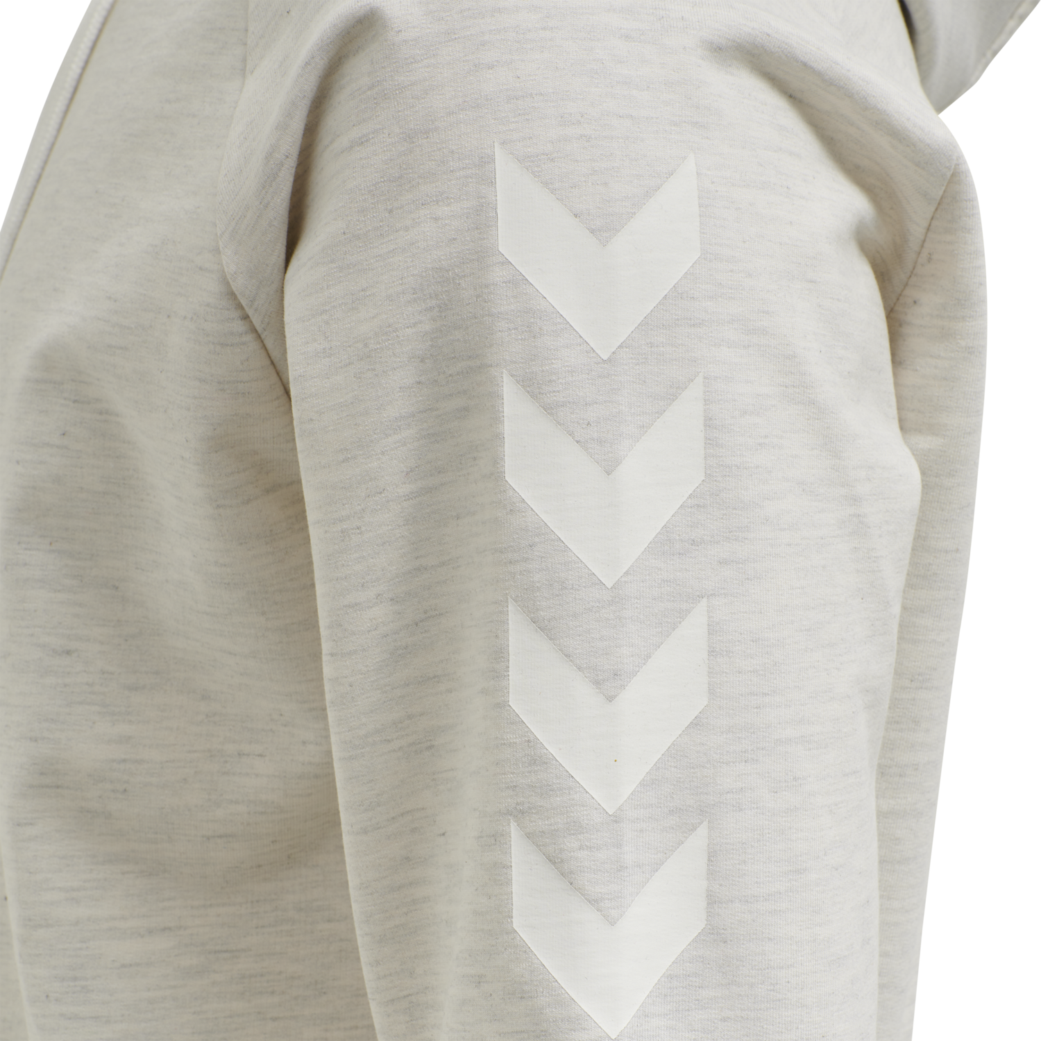 HMLGO COTTON HOODIE, EGRET MELANGE, packshot