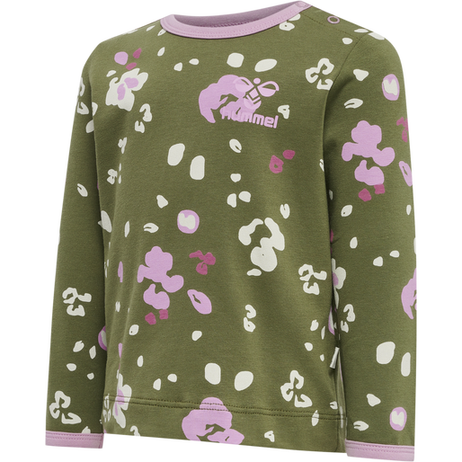 hmlALISA T-SHIRT L/S, CAPULET OLIVE, packshot