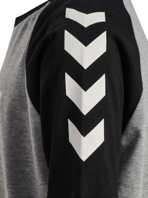 hmlJR LOGO T-SHIRT S/S, GREY MELANGE, packshot