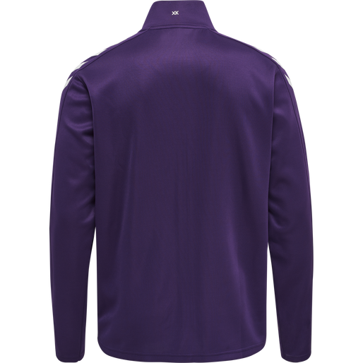 hmlCORE XK POLY ZIP SWEAT, ACAI/WHITE hmlCORE XK POLY ZIP SWEAT, ACAI/WHITE, packshot