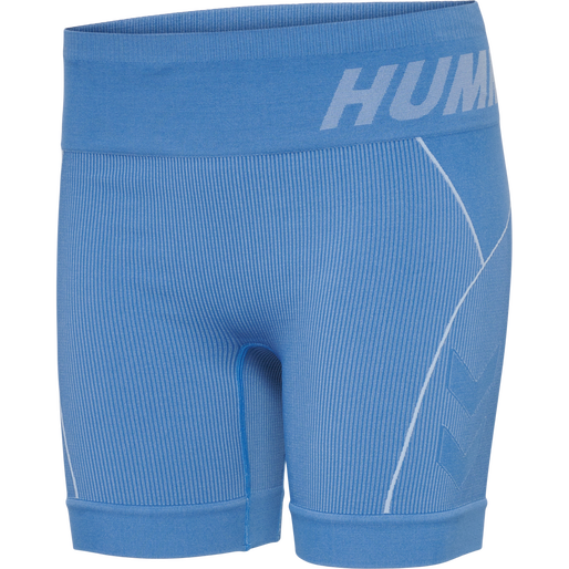 hmlTE CHRISTEL SEAMLESS SHORTS, RIVIERA/BLUE BELL MELANGE, packshot