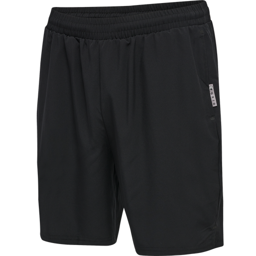 hmlMOVE GRID WOVEN SHORTS, BLACK, packshot