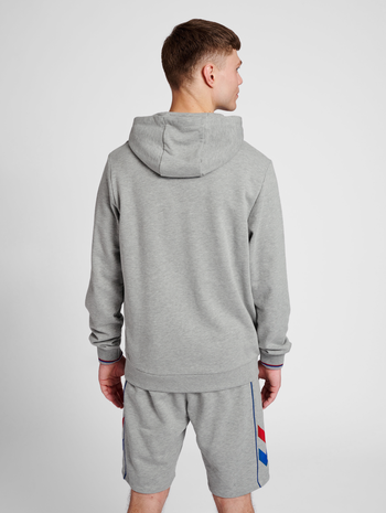 hmlIC DAYTON HOODIE, GREY MELANGE, model