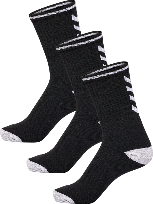 hml3-PACK SINGLE STRIPE CREW SOCK, BLACK, packshot