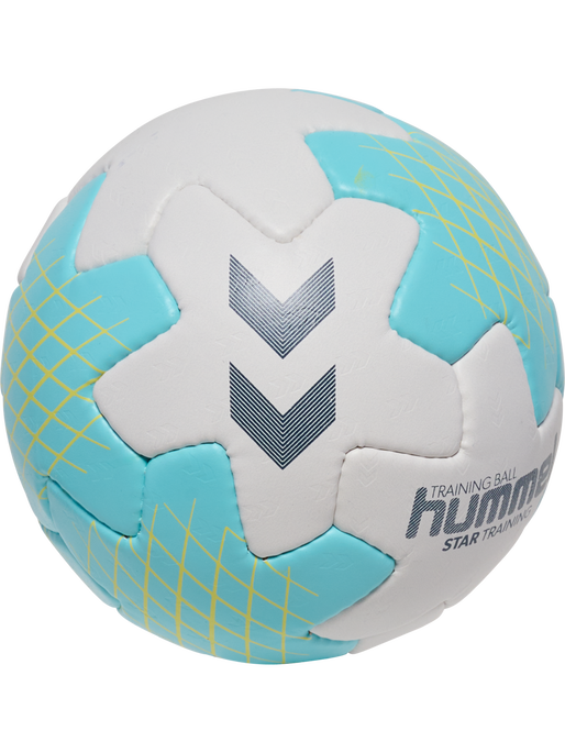 hmlSTAR TRAINING HB, OFF WHITE/LIGHT BLUE/YELLOW, packshot