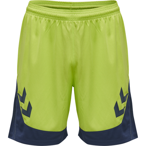 hmlLEAD POLY SHORTS, LIME PUNCH, packshot