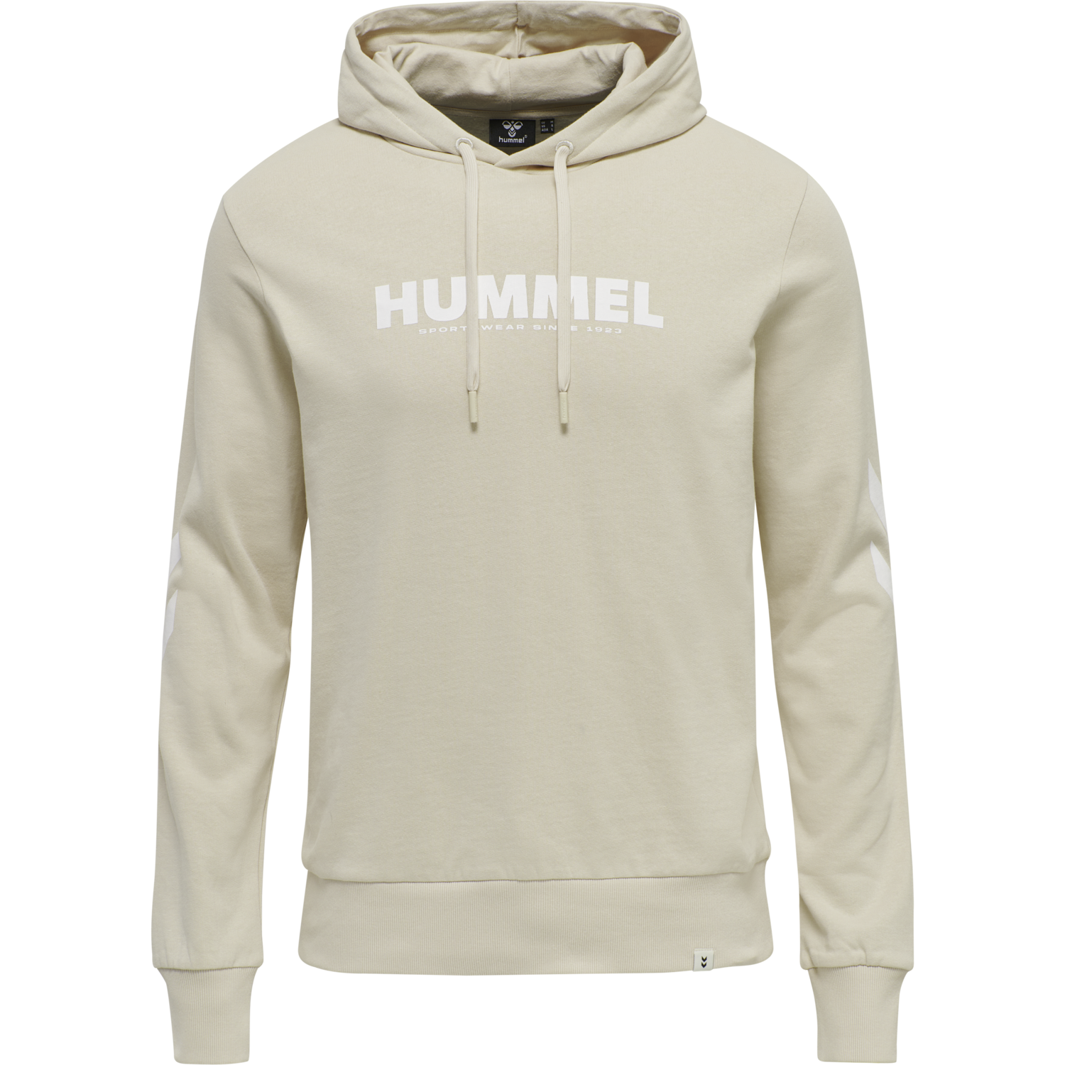 hmlLEGACY LOGO HOODIE, PUMICE STONE, packshot