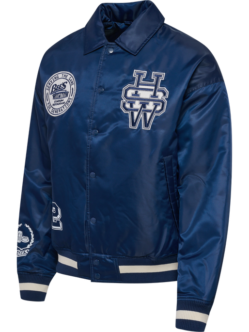 hmlLETTERMAN JACKET HSW, DRESS BLUES, packshot