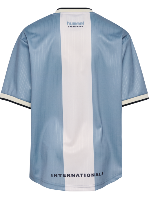 hmlJR LOOSE BALL  JERSEY S/S SET, FADED DENIM, packshot