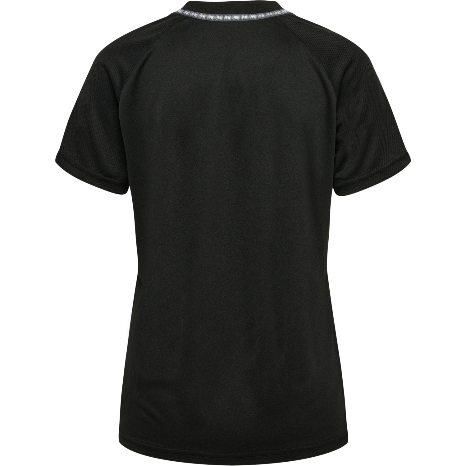 hmlONGRID POLY JERSEY S/S WO, JET BLACK/FORGED IRON, packshot