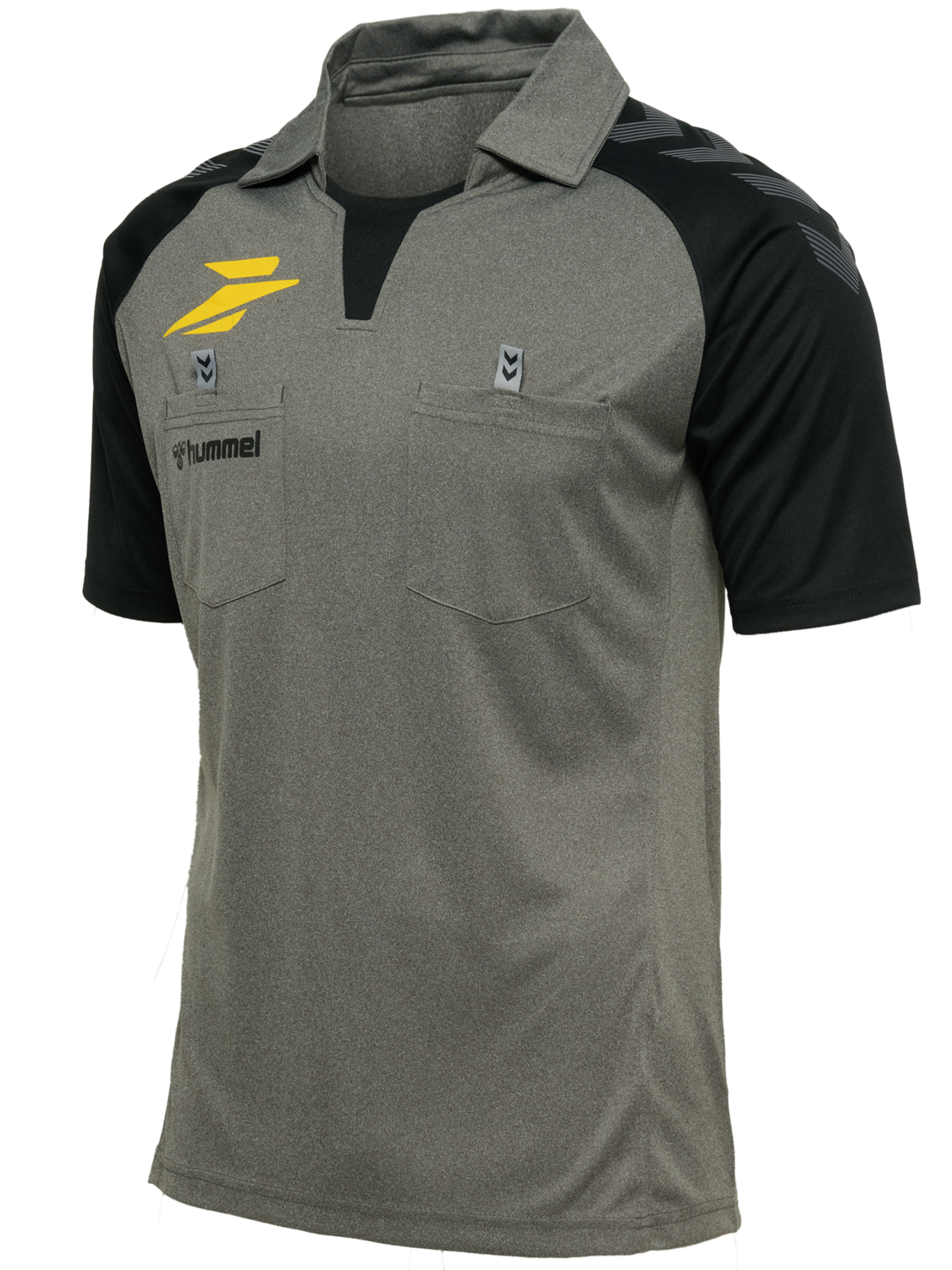 FFHB REFEREE JERSEY S/S, GREY MELANGE, packshot