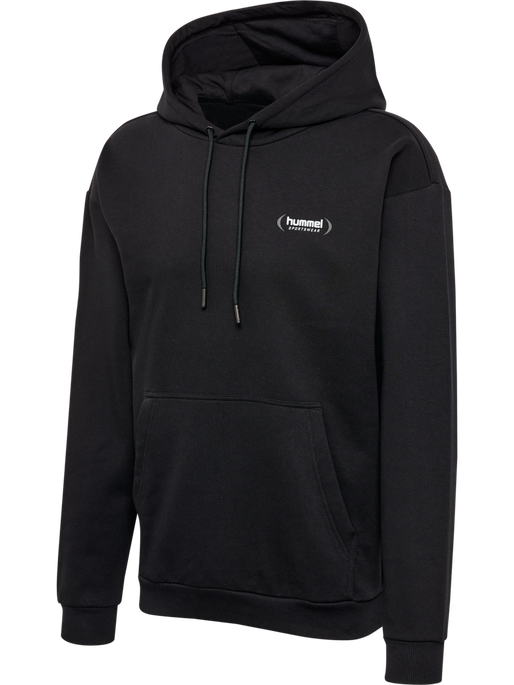 hmlFELIX LOOSE HOODIE, BLACK hmlFELIX LOOSE HOODIE, BLACK, packshot