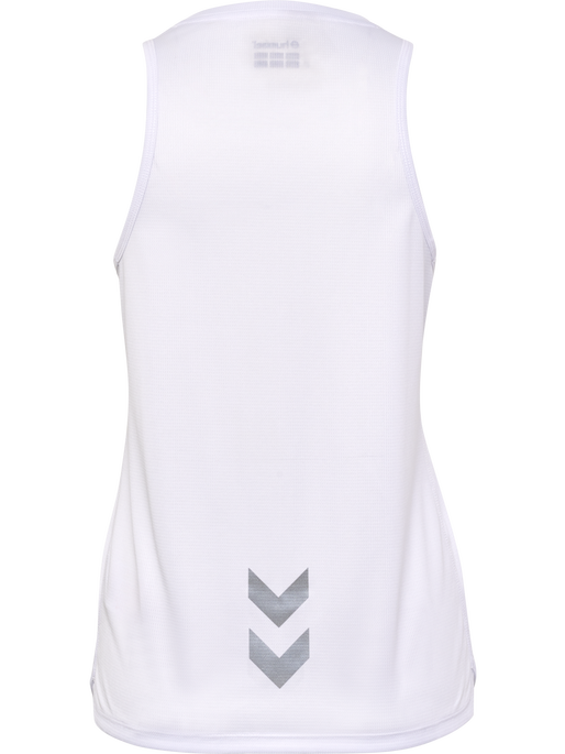 hmlRUN SINGLET S/L WOMAN, WHITE, packshot