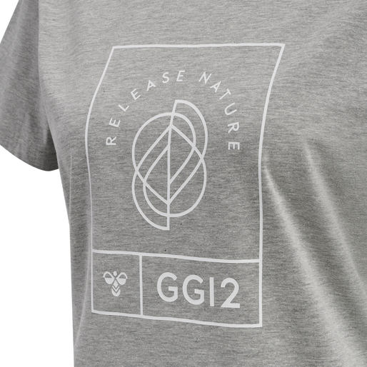 hmlGG12 T-SHIRT S/S WOMAN, GREY MELANGE, packshot